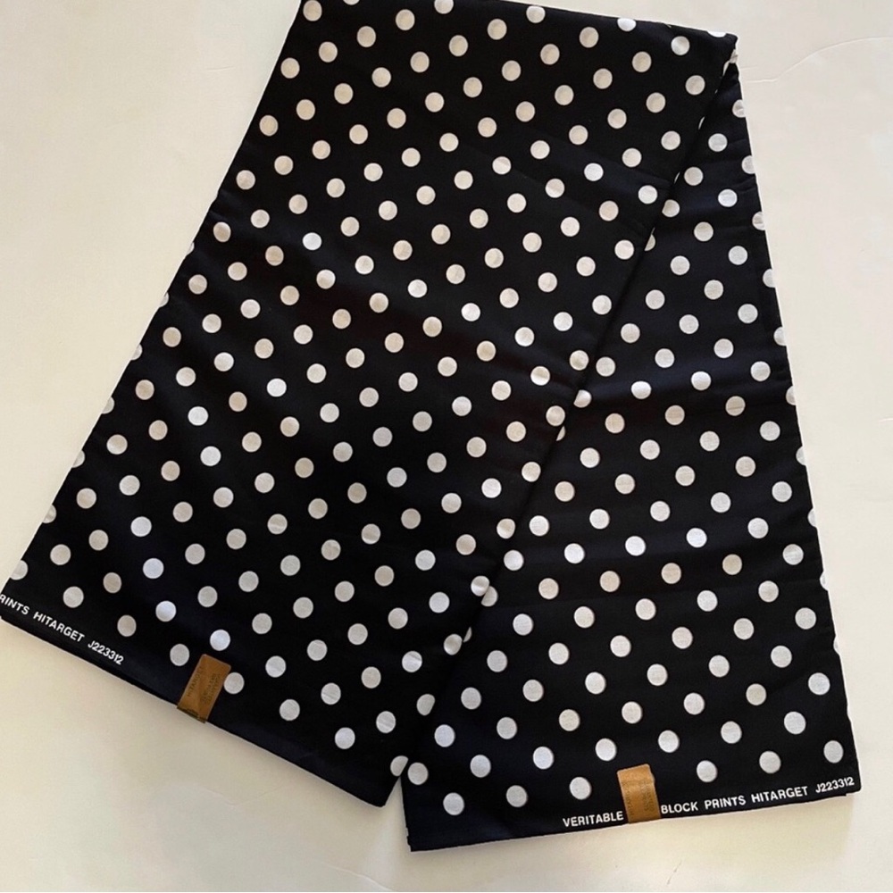 Black and White Polka Dot Cotton Fabric